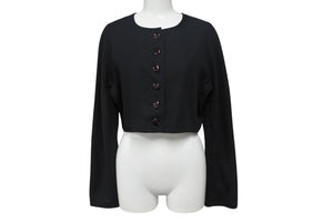 極美品 CHRISTIAN DIOR クリスチャンディオール MissDior ミスディオール ジャケット NE2Q04100 ブラック ブラウン サイズM 中古 4b002008