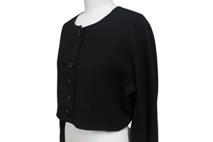 極美品 CHRISTIAN DIOR クリスチャンディオール MissDior ミスディオール ジャケット NE2Q04100 ブラック ブラウン サイズM 中古 4b002008