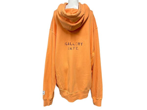 gallerydept ギャラリー デプト ロゴプルオーバーパーカー コットン センターロゴ バックロゴ サイズXL オレンジ 良品 中古 4b002019