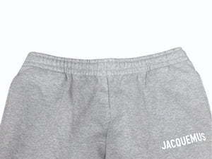 極美品 JACQUEMUS ジャックムス LE JOGGING スウェットパンツ ジョガーパンツ サイズS ロゴプリント グレー 中古 4b002020