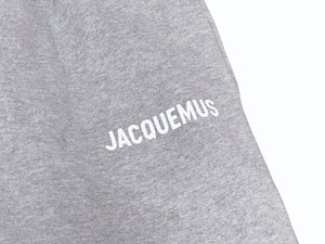 極美品 JACQUEMUS ジャックムス LE JOGGING スウェットパンツ ジョガーパンツ サイズS ロゴプリント グレー 中古 4b002020