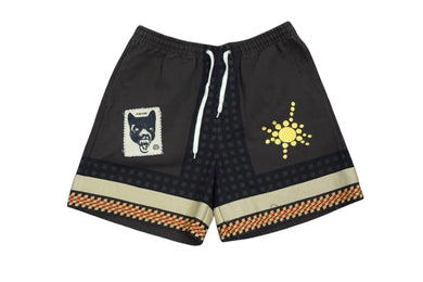 Cactus Jack カクタスジャック ショーツ AM1 CACT.US CORP Merch Wolf コットン ブラウン マルチカラー サイズL 美品 中古 4b002027 