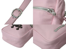 Load image into Gallery viewer, 新品未使用 CHROME HEARTS クロムハーツ TAKA MINI ショルダーバッグ セメタリー クロスパッチ レザー ピンク 中古 4b002041