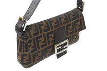 Load image into Gallery viewer, FENDI フェンディ マンマバケット ワンショルダーバッグ 26424 ズッカ柄 ブラウン キャンバス レザー シルバー金具 美品 中古 4b002045