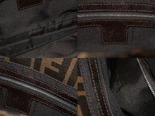 Load image into Gallery viewer, FENDI フェンディ マンマバケット ワンショルダーバッグ 26424 ズッカ柄 ブラウン キャンバス レザー シルバー金具 美品 中古 4b002045