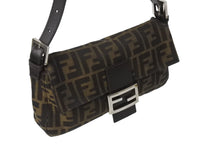 Load image into Gallery viewer, FENDI フェンディ マンマバケット ワンショルダーバッグ 26424 ズッカ柄 ブラウン キャンバス レザー シルバー金具 美品 中古 4b002046