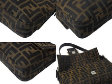 Load image into Gallery viewer, FENDI フェンディ マンマバケット ワンショルダーバッグ 26424 ズッカ柄 ブラウン キャンバス レザー シルバー金具 美品 中古 4b002046