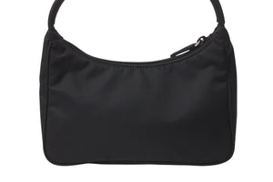 極美品 PRADA プラダ ホーボー ハンドバッグ ワンショルダーバッグ MV515 トライアングルロゴ ナイロン ブラック 中古 4b002047