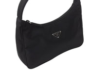 Load image into Gallery viewer, 極美品 PRADA プラダ ホーボー ハンドバッグ ワンショルダーバッグ MV515 トライアングルロゴ ナイロン ブラック 中古 4b002047