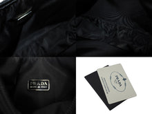 Load image into Gallery viewer, 極美品 PRADA プラダ ホーボー ハンドバッグ ワンショルダーバッグ MV515 トライアングルロゴ ナイロン ブラック 中古 4b002047