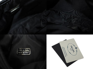 極美品 PRADA プラダ ホーボー ハンドバッグ ワンショルダーバッグ MV515 トライアングルロゴ ナイロン ブラック 中古 4b002047