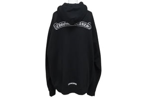 CHROME HEARTS クロムハーツ プルオーバーパーカー スクロールロゴ rn97729 サイズXXL コットン ブラック 美品 中古 4b002050