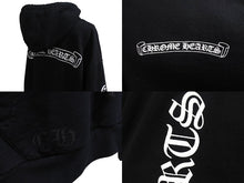 Load image into Gallery viewer, CHROME HEARTS クロムハーツ プルオーバーパーカー スクロールロゴ rn97729 サイズXXL コットン ブラック 美品 中古 4b002050