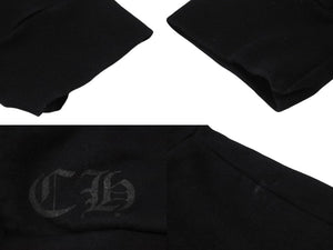 CHROME HEARTS クロムハーツ プルオーバーパーカー スクロールロゴ rn97729 サイズXXL コットン ブラック 美品 中古 4b002050