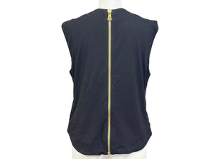 BALMAIN x H&amp;M バルマン ロープエンベリッシュメントトップ 編み込みブラウス 101255 ブラウス サイズ 36 6 ブラック ゴールド 美品 中古 4b002051 