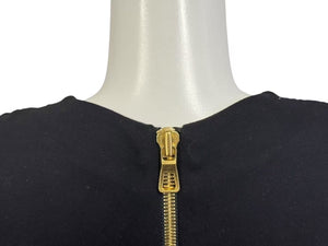BALMAIN x H&amp;M バルマン ロープエンベリッシュメントトップ 編み込みブラウス 101255 ブラウス サイズ 36 6 ブラック ゴールド 美品 中古 4b002051 