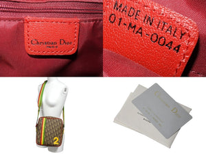 極美品 Christian Dior クリスチャンディオール トロッター ショルダーバッグ 01-MA-0044 ラスタカラー シルバー金具 中古 4b002052