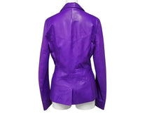 Load image into Gallery viewer, Christian Dior クリスチャンディオール ライダースジャケット 7P14022980 パープル レザー サイズ38 美品 中古 4b002056
