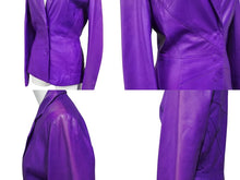 Load image into Gallery viewer, Christian Dior クリスチャンディオール ライダースジャケット 7P14022980 パープル レザー サイズ38 美品 中古 4b002056