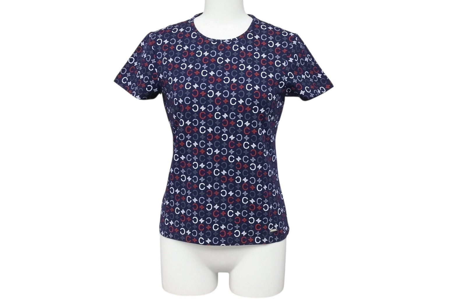 【美品】CELINE マカダム柄トリオンフ Tシャツ 半袖カットソーLサイズ セリーヌ CELINE マカダム柄トリオンフ Tシャツ 半袖カットソー