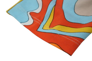 Emilio Pucci エミリオ プッチ マルチカラー 七分丈 Tシャツ 長袖 ワイドネック サイズ 36 中古 4b002060 