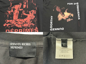 ENFANTS RICHES DÉPRIMÉS ERD アンファンリッシュデプリメ Dorothy Dunked 半袖Ｔシャツ コットン サイズL 美品 中古 4b002068