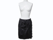 Load image into Gallery viewer, Christian Dior クリスチャン ディオール John Galliano Lamb skin Leather Skirt 2H14033350 ガリアーノ期 ラムスキン レザースカート サイズ US 4 ブラック 黒 美品 中古 4b002072
