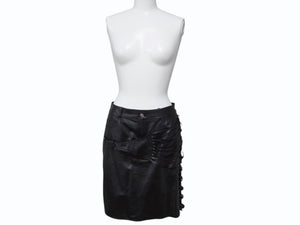 Christian Dior クリスチャン ディオール John Galliano Lamb skin Leather Skirt 2H14033350 ガリアーノ期 ラムスキン レザースカート サイズ US 4 ブラック 黒 美品 中古 4b002072