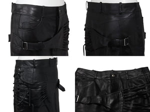 Christian Dior クリスチャン ディオール John Galliano Lamb skin Leather Skirt 2H14033350 ガリアーノ期 ラムスキン レザースカート サイズ US 4 ブラック 黒 美品 中古 4b002072