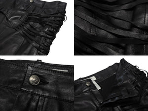 Christian Dior クリスチャン ディオール John Galliano Lamb skin Leather Skirt 2H14033350 ガリアーノ期 ラムスキン レザースカート サイズ US 4 ブラック 黒 美品 中古 4b002072