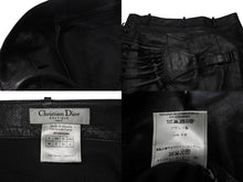 Load image into Gallery viewer, Christian Dior クリスチャン ディオール John Galliano Lamb skin Leather Skirt 2H14033350 ガリアーノ期 ラムスキン レザースカート サイズ US 4 ブラック 黒 美品 中古 4b002072