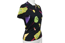 Load image into Gallery viewer, Christian Dior クリスチャンディオール 02SS ガリアーノ期 総柄 アイスクリーム Tシャツ レディース ブラック 黒 サイズ US 4 中古 4b002079