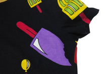 Load image into Gallery viewer, Christian Dior クリスチャンディオール 02SS ガリアーノ期 総柄 アイスクリーム Tシャツ レディース ブラック 黒 サイズ US 4 中古 4b002079