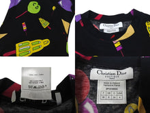 Load image into Gallery viewer, Christian Dior クリスチャンディオール 02SS ガリアーノ期 総柄 アイスクリーム Tシャツ レディース ブラック 黒 サイズ US 4 中古 4b002079