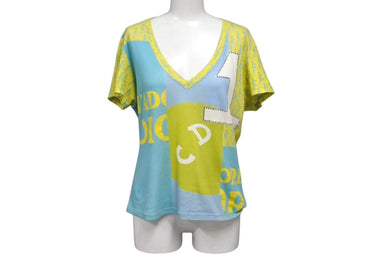 Christian Dior - Christian Dior クリスチャンディオール 02SS ガリアーノ期 総柄 アイスクリーム Tシャツ レディース ブラック 黒 サイズ US 4 中古 4b002079 Dior クリスチャンディオール ガリアーノ期DIOR DRAMA Tシャツ