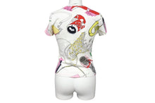 Load image into Gallery viewer, Christian Dior クリスチャンディオール ガリアーノ期 総柄 Tシャツ カットソー サドル 1E12055214 レディース ホワイト マルチカラー サイズ US 6 中古 4b002082