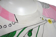 Load image into Gallery viewer, Christian Dior クリスチャンディオール ガリアーノ期 総柄 Tシャツ カットソー サドル 1E12055214 レディース ホワイト マルチカラー サイズ US 6 中古 4b002082