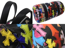 Load image into Gallery viewer, 新品同様 CHROME HEARTS クロムハーツ セメタリー クロスパッチ ボストンバッグ ミニボストン シルバー925 ブラック マルチカラー 中古 4b002088