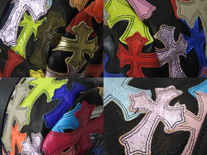 新品同様 CHROME HEARTS クロムハーツ セメタリー クロスパッチ ボストンバッグ ミニボストン シルバー925 ブラック マルチカラー 中古 4b002088