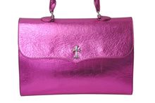 Load image into Gallery viewer, 新品同様 CHROME HEARTS クロムハーツ ハンドバッグ メタリック リミテッド ダガージップ CHクロス ピンク 中古 4b002089