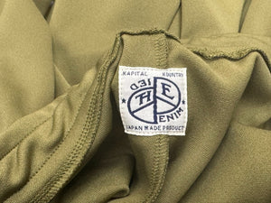 未使用 KAPITAL キャピタル スムースジャージー TH.DD トラックパンツ K2503LP106 カーキ サイズ 3 L 中古 4b002102 