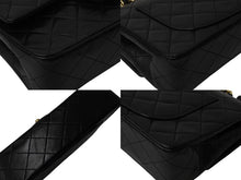 Load image into Gallery viewer, 極美品 CHANEL シャネル マトラッセ23 Wフラップ Wチェーンショルダーバッグ 1番台 ラムスキン ココマーク ブラック ゴールド金具 中古 4b002103