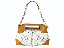 Load image into Gallery viewer, LOUIS VUITTON ルイヴィトン ジュディGM ワンショルダーバッグ M40253 モノグラム マルチカラー 村上隆 ホワイト 美品 中古 4b002108