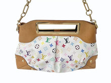 Load image into Gallery viewer, LOUIS VUITTON ルイヴィトン ジュディGM ワンショルダーバッグ M40253 モノグラム マルチカラー 村上隆 ホワイト 美品 中古 4b002108