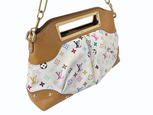 LOUIS VUITTON ルイヴィトン ジュディGM ワンショルダーバッグ M40253 モノグラム マルチカラー 村上隆 ホワイト 美品 中古 4b002108