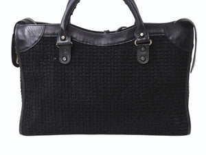 BALENCIAGA バレンシアガ クラシック シティ ハンドバッグ 2WAY 528147 メッシュ レザー ブラック シルバー金具 良品 中古 4b002112
