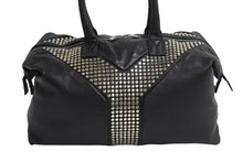 Load image into Gallery viewer, 極美品 YVES SAINT LAURENT イヴサンローラン ハンドバッグ 29233324 レザー ブラック スタッズ シルバー金具 中古 4b002114