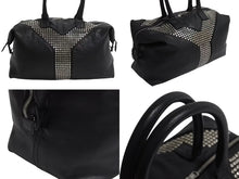 Load image into Gallery viewer, 極美品 YVES SAINT LAURENT イヴサンローラン ハンドバッグ 29233324 レザー ブラック スタッズ シルバー金具 中古 4b002114