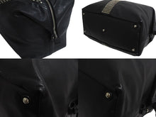 Load image into Gallery viewer, 極美品 YVES SAINT LAURENT イヴサンローラン ハンドバッグ 29233324 レザー ブラック スタッズ シルバー金具 中古 4b002114