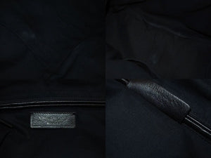 極美品 YVES SAINT LAURENT イヴサンローラン ハンドバッグ 29233324 レザー ブラック スタッズ シルバー金具 中古 4b002114